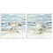 Stupell Industries Sandpipers Treading Beach Shore 2pc Wall Plaque Set Design by Nan